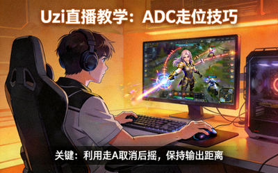 英雄联盟职业选手Uzi直播教学ADC走位技巧